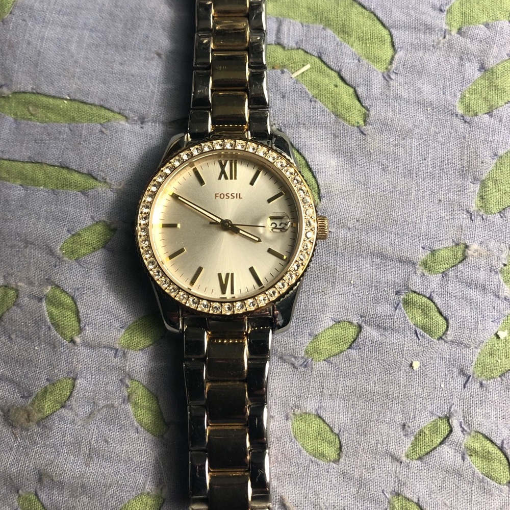 Two toned Fossil watch